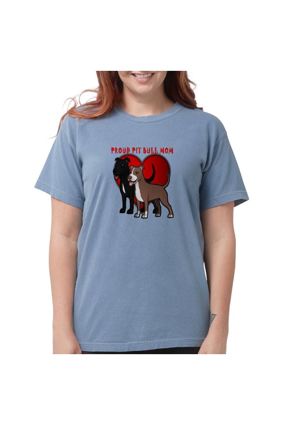 - Proud Pit Bull Mom T Shirt - Womens Comfort ColorsĀ® Shirt