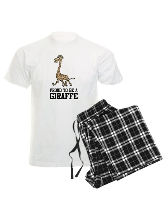 - Proud To Be A Giraffe Men's Light Pajamas - Men's Light Loose Fit Cotton Pajama Set