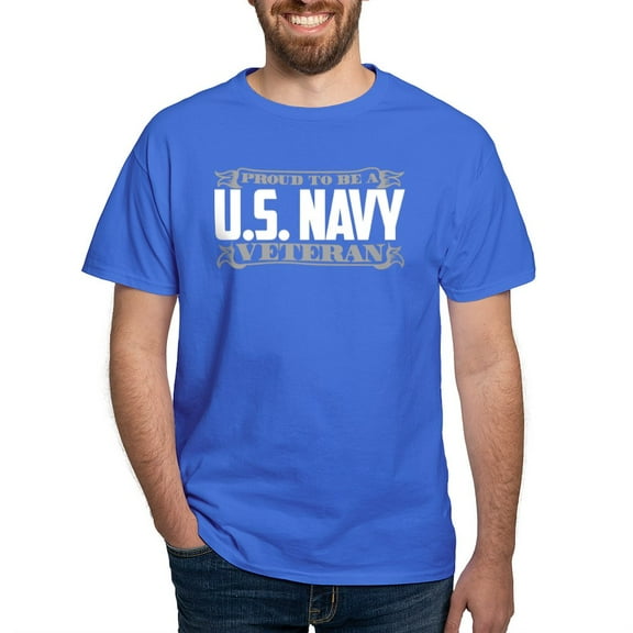 CafePress - Proud To Be A U.S. Navy Veteran Dark T Shirt - Men's Classic Graphic Cotton T-Shirt