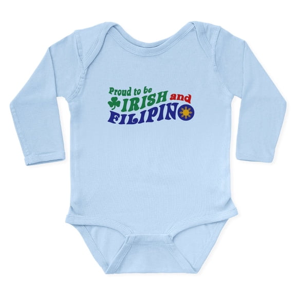 CafePress - Proud To Be Irish And Filipino Body Suit - Long Sleeve Cotton Baby Bodysuit
