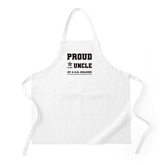 CafePress - Proud Uncle Of A Soldier Black - Kitchen Apron with Pockets, Grilling Apron, Baking Apron
