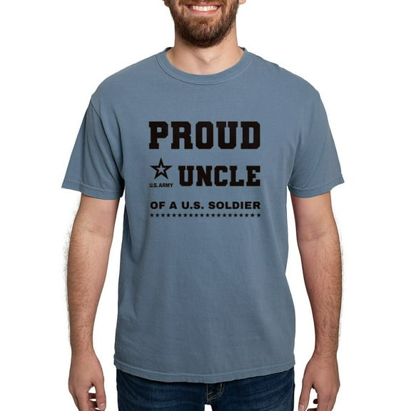 CafePress - Proud Uncle Of A Soldier Black T Shirt - Mens Comfort Colors Shirt