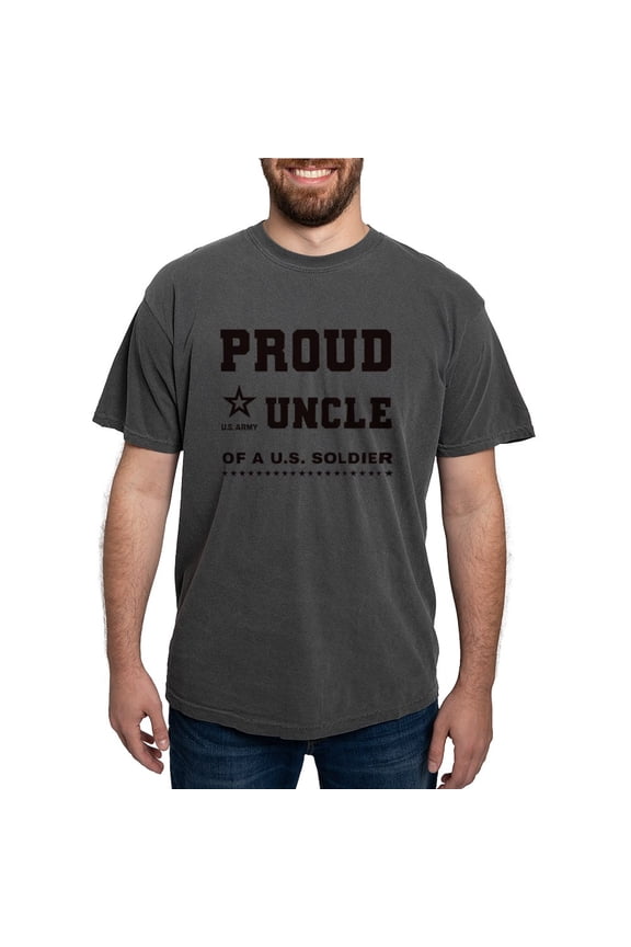 - Proud Uncle Of A Soldier Black T Shirt - Mens Comfort Colors Shirt