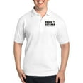 thumbnail image 1 of CafePress - Proud Veteran Black Golf Shirt - Golf Shirt, Pique Knit Golf Polo, 1 of 4
