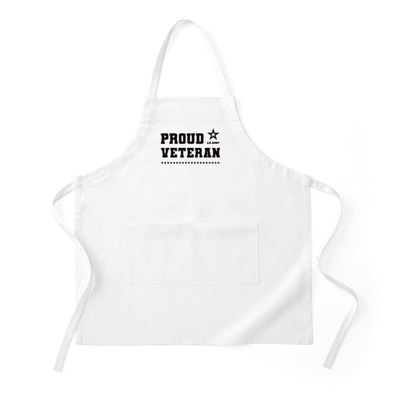 CafePress - Proud Veteran Black - Kitchen Apron with Pockets, Grilling Apron, Baking Apron
