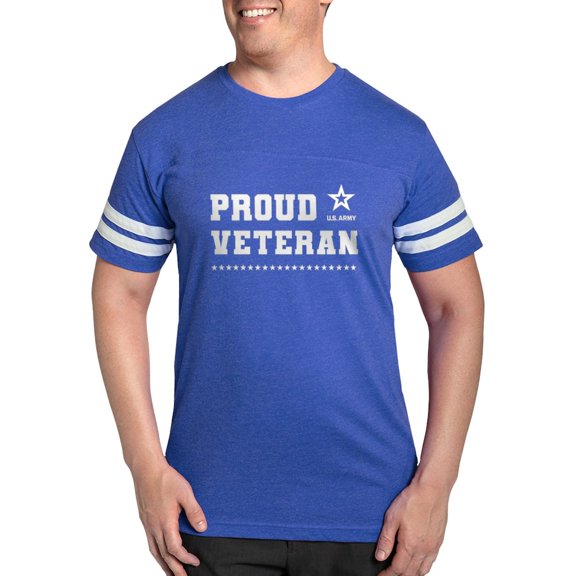 CafePress - Proud Veteran White Men's Football T Shirt - Mens Football Shirt
