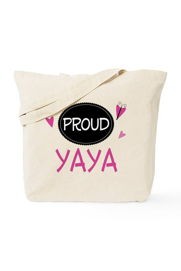 - Proud Yaya Tote Bag - Unisex Canvas Tote Bag, Beige, 1-Piece