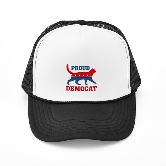 CafePress - Prouddemocat1a - Adjustable Unisex Printed Trucker Hat with Mesh Back