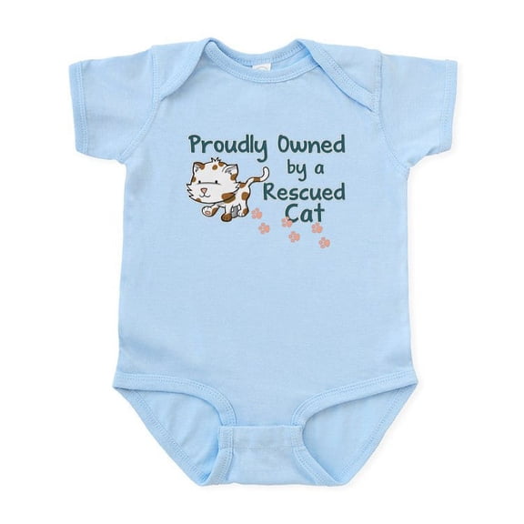 CafePress - Proudly Owned (Cat) Infant Bodysuit - Baby Light Bodysuit, Size Newborn - 24 Months