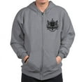 thumbnail image 1 of CafePress - Psi Upsilon Black And White Crest Sweatshirt - Zip Hoodie, Classic Hooded Sweatshirt with Metal Zipper, 1 of 4