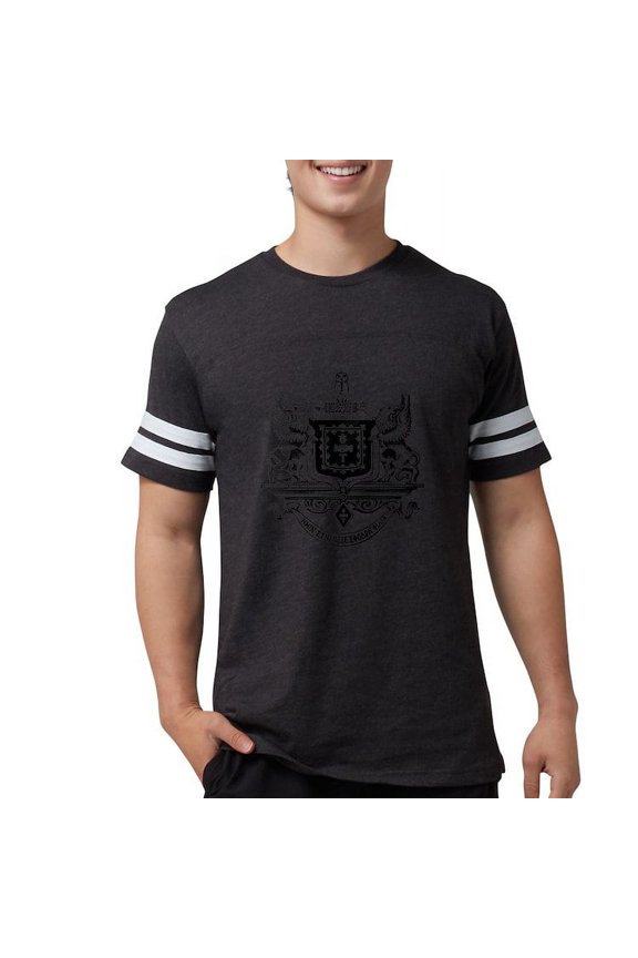 - Psi Upsilon Black And White Crest T Shirt - Mens Football Shirt