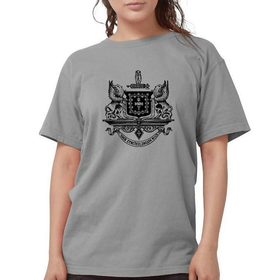 CafePress - Psi Upsilon Black And White Crest T Shirt - Womens Comfort Colors® Shirt