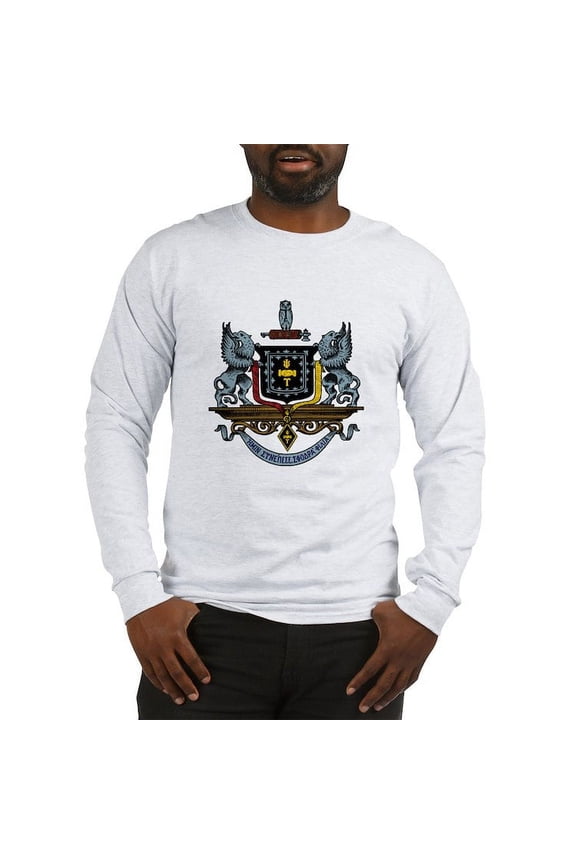 - Psi Upsilon Colored Crest Long Sleeve T Shirt - Unisex Cotton Long Sleeve T-Shirt