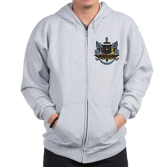 CafePress - Psi Upsilon Colored Crest Sweatshirt - Zip Hoodie, Classic Hooded Sweatshirt with Metal Zipper