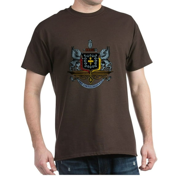 CafePress - Psi Upsilon Colored Crest T Shirt - Men's Classic Graphic Cotton T-Shirt