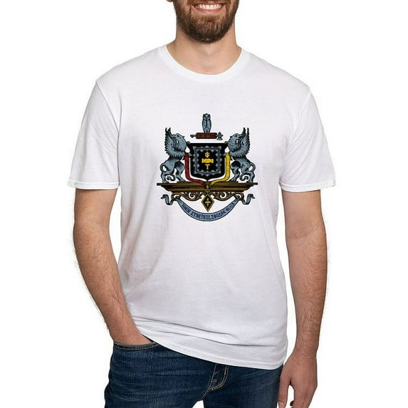 CafePress - Psi Upsilon Colored Crest T Shirt - Fitted T-Shirt, Vintage Fit Soft Cotton Tee