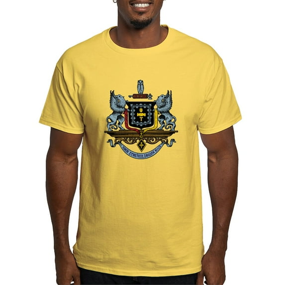 CafePress - Psi Upsilon Colored Crest T Shirt - Men's Classic Graphic T-Shirt