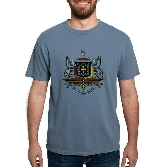 CafePress - Psi Upsilon Colored Crest T Shirt - Mens Comfort Colors Shirt