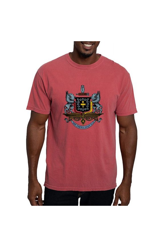 - Psi Upsilon Colored Crest T Shirt - Mens Comfort Colors Shirt