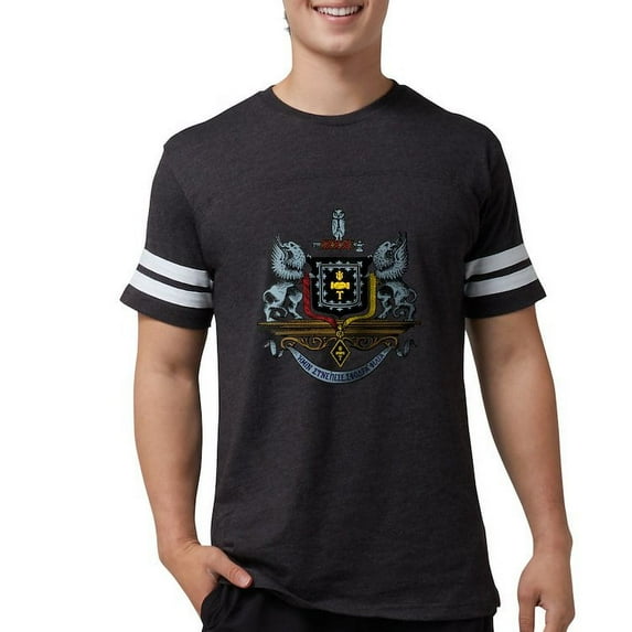 CafePress - Psi Upsilon Colored Crest T Shirt - Mens Football Shirt