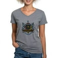 thumbnail image 1 of CafePress - Psi Upsilon Colored Crest T Shirt - Women's V-Neck Dark T-Shirt, 1 of 4