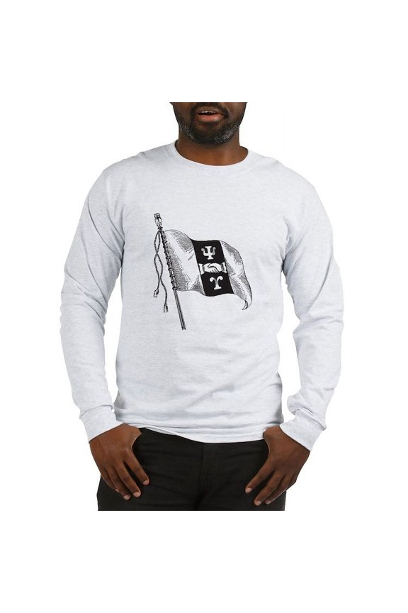 - Psi Upsilon Flag Long Sleeve T Shirt - Unisex Cotton Long Sleeve T-Shirt