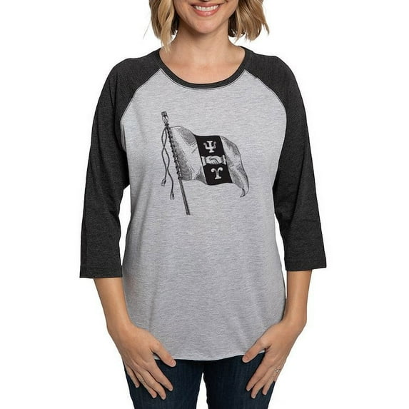 CafePress - Psi Upsilon Flag Long Sleeve T Shirt - Womens Baseball Tee