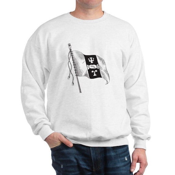 CafePress - Psi Upsilon Flag Sweatshirt - Crew Neck Sweatshirt