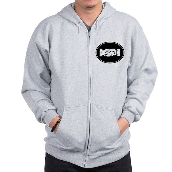 CafePress - Psi Upsilon Handshake Sweatshirt - Zip Hoodie, Classic Hooded Sweatshirt with Metal Zipper