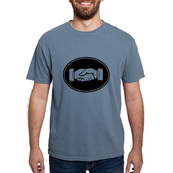 CafePress - Psi Upsilon Handshake T Shirt - Mens Comfort Colors Shirt