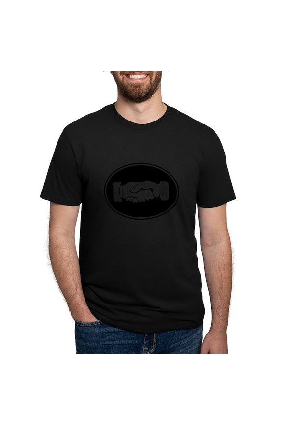 - Psi Upsilon Handshake T Shirt - Mens Tri-blend T-Shirt