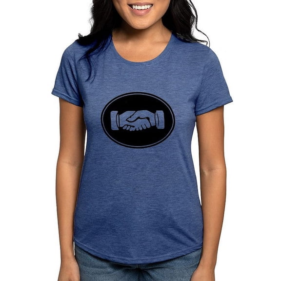 CafePress - Psi Upsilon Handshake T Shirt - Womens Tri-blend T-Shirt