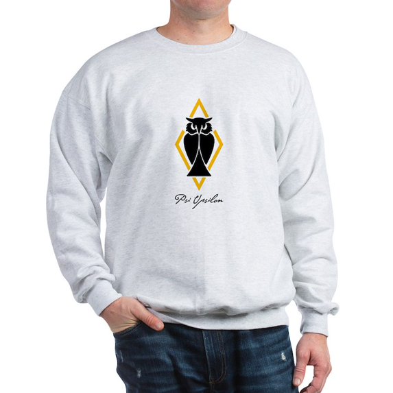 CafePress - Psi Upsilon Owl Sweatshirt - Crew Neck Sweatshirt