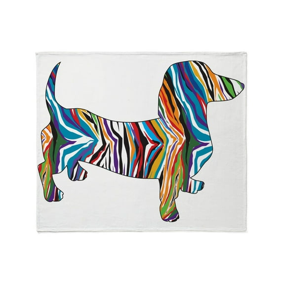 CafePress - Psychedelic Doxie Dachshund Throw Blanket - Soft Fleece Throw Blanket, 50"x60" for All Ages