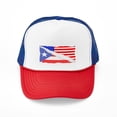 thumbnail image 1 of CafePress - Puerto Rican American Flag - Adjustable Unisex Printed Trucker Hat with Mesh Back, 1 of 10