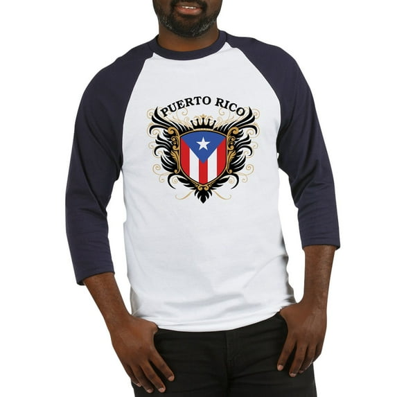 CafePress - Puerto Rico Baseball Jersey - Cotton Baseball Jersey, 3/4 Raglan Sleeve Shirt