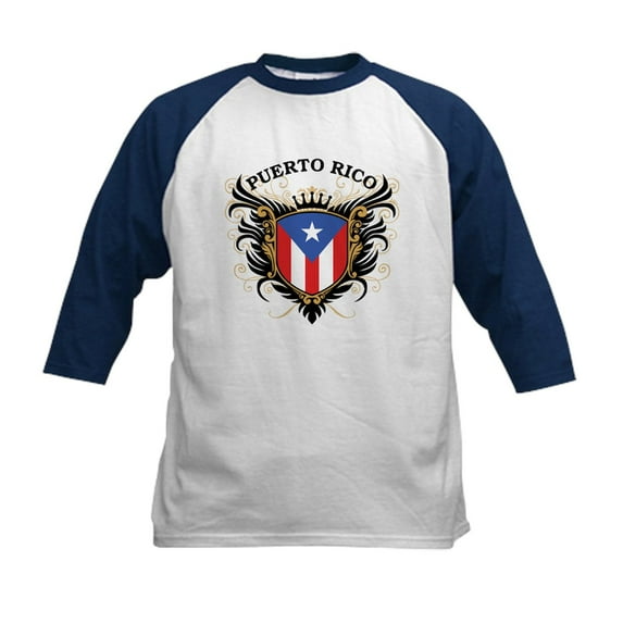 CafePress - Puerto Rico Kids Baseball Jersey - Kids Cotton Baseball Jersey, 3/4 Sleeve Shirt