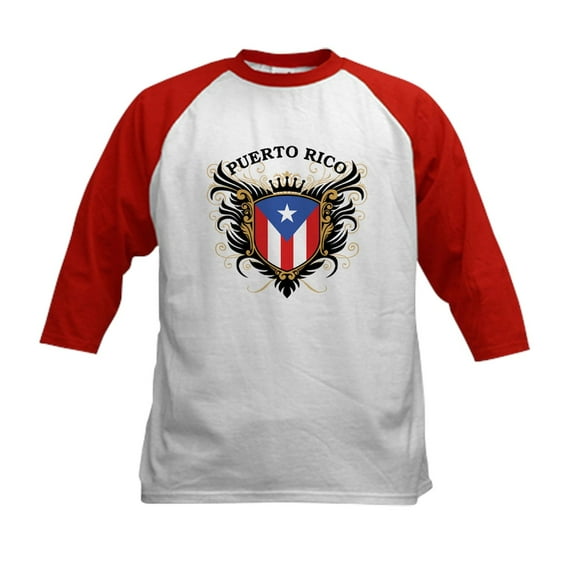 CafePress - Puerto Rico Kids Baseball Jersey - Kids Cotton Baseball Jersey, 3/4 Sleeve Shirt