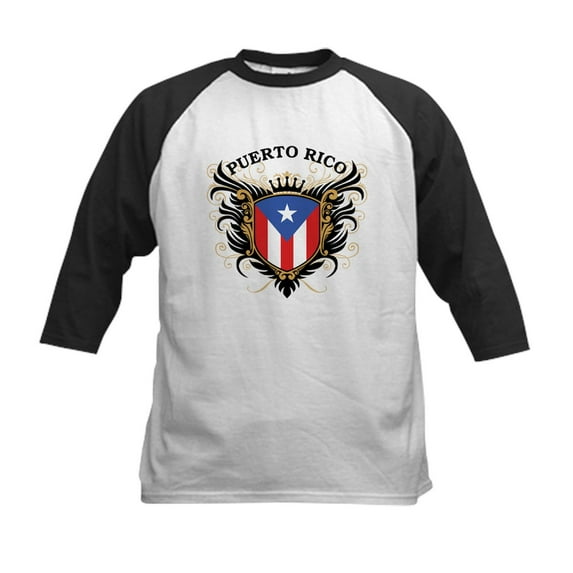 CafePress - Puerto Rico Kids Baseball Jersey - Kids Cotton Baseball Jersey, 3/4 Sleeve Shirt