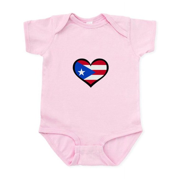 CafePress - Puerto Rico Love Heart Infant Bodysuit - Baby Light Bodysuit, Size Newborn - 24 Months