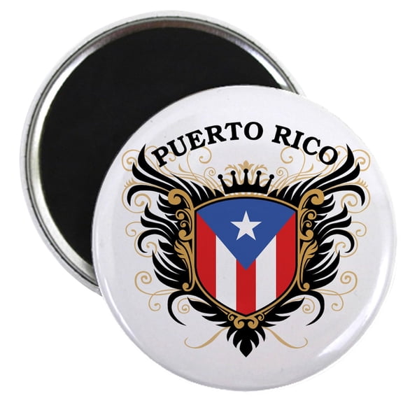 CafePress - Puerto Rico Magnet - 2.25" Round Magnet, Refrigerator Magnet, Button Magnet Style