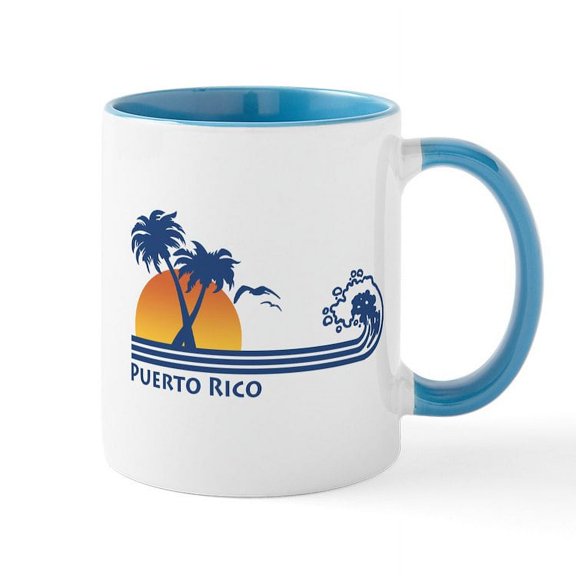 CafePress - Puerto Rico Mug - 11 oz Ceramic Mug - Novelty Coffee Tea Cup