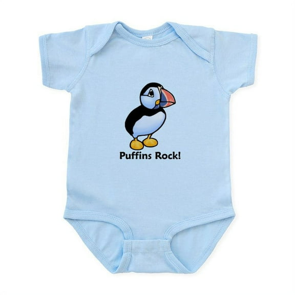 CafePress - Puffins Rock! Infant Bodysuit - Baby Light Bodysuit, Size Newborn - 24 Months