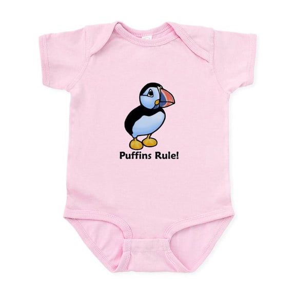 CafePress - Puffins Rule! Infant Bodysuit - Baby Light Bodysuit, Size Newborn - 24 Months