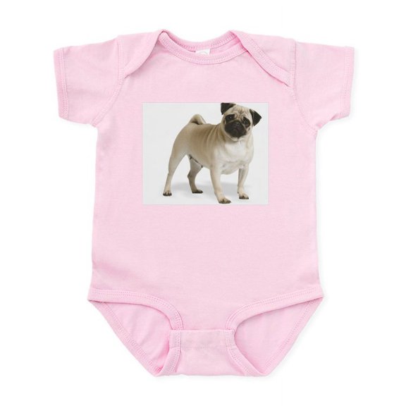 CafePress - Pug Body Suit - Baby Light Bodysuit, Size Newborn - 24 Months
