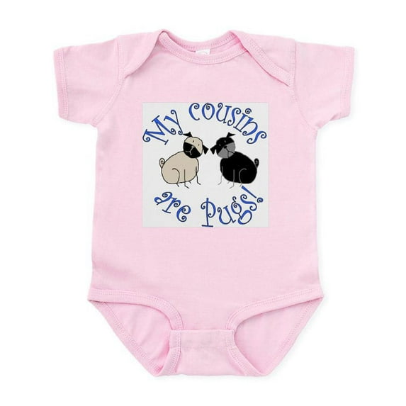 CafePress - Pug Cousins Infant Bodysuit - Baby Light Bodysuit, Size Newborn - 24 Months