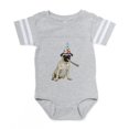 thumbnail image 1 of CafePress - Pug Dog Party - Cute Infant Baby Football Bodysuit, 1 of 3