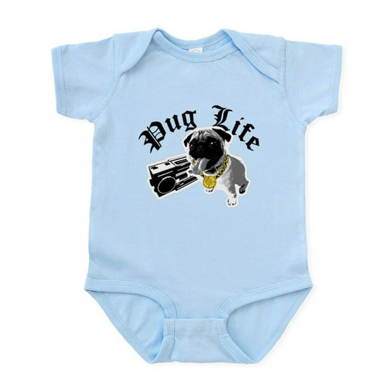 CafePress - Pug Life Infant Bodysuit - Baby Light Bodysuit, Size Newborn - 24 Months