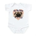 thumbnail image 1 of CafePress - Pug Sister Infant Bodysuit - Baby Light Bodysuit, Size Newborn - 24 Months, 1 of 4