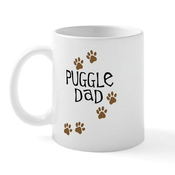 CafePress - Puggle Dad Mug - 11 oz Ceramic Mug - Novelty Coffee Tea Cup